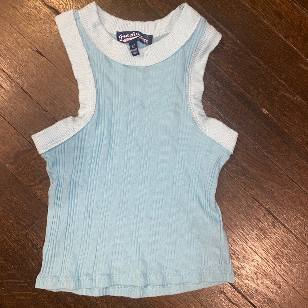 High neck cropped tank top
